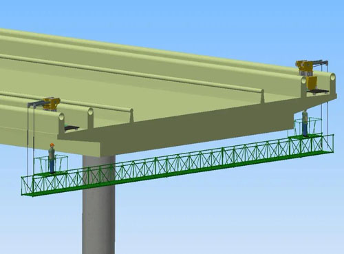 橋梁施工專用的吊籃 橋梁施工專用的吊籃